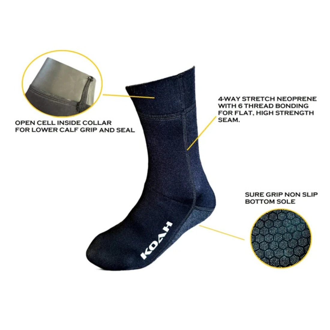 Koah 2mm Dive Fin Sock (Pair)