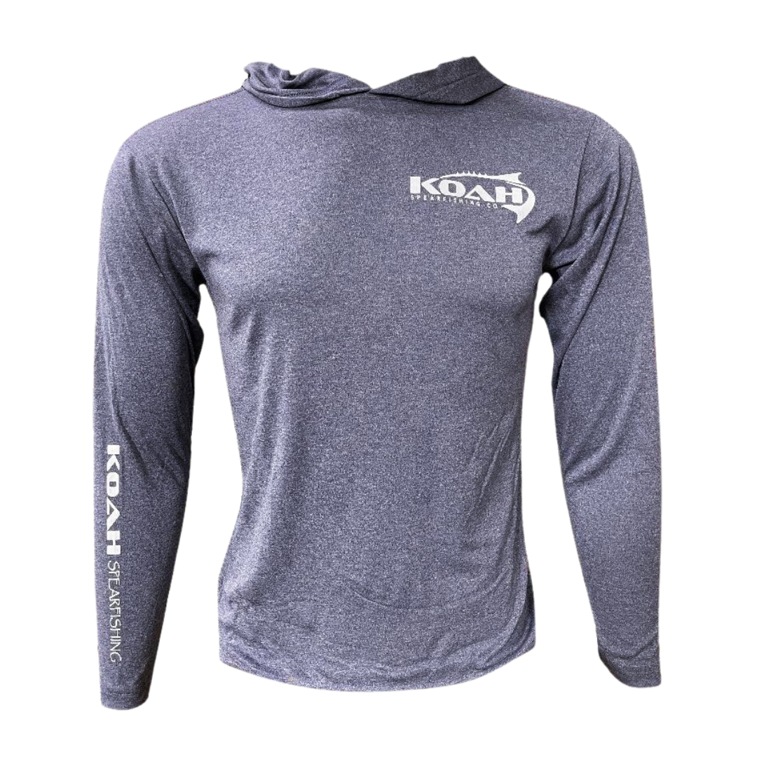 Koah Logo Performance Dri Fit Hoodie - Heather Navy