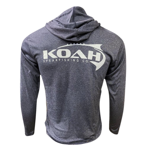 Koah Logo Performance Dri Fit Hoodie - Heather Navy