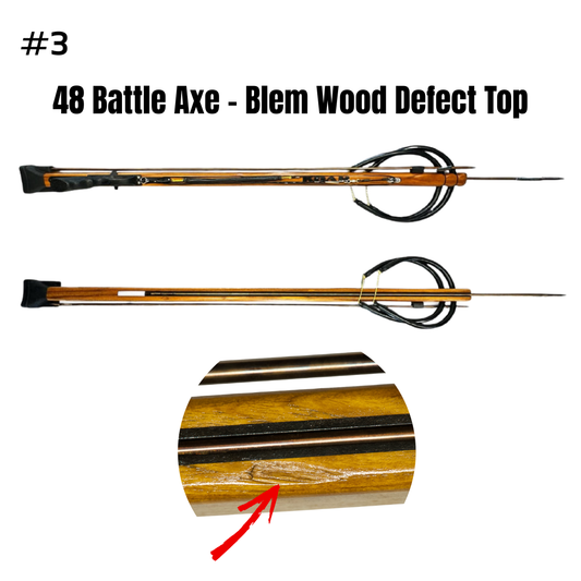 Black Friday Sale #3 - 48in Battle Axe, Blem Wood Defect Top
