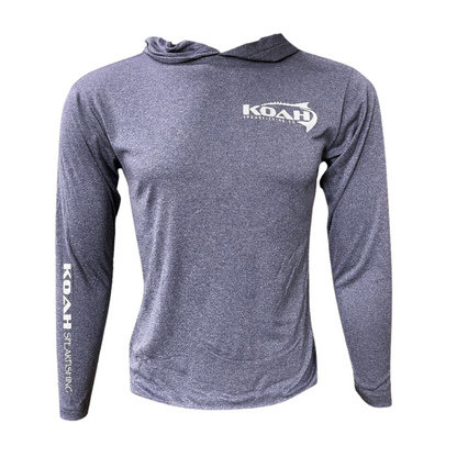 Koah Logo Performance Dri Fit Hoodie - Heather Navy